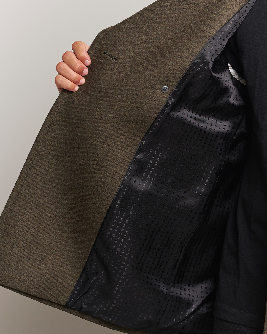 Homme | Manteaux Et Vestes | BOSS BLACK | Clay Wool Peacoat Open Green