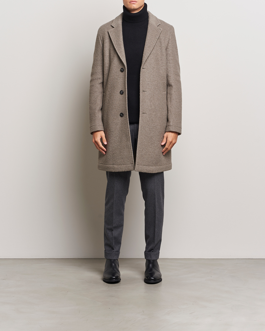 Homme | Manteaux Et Vestes | BOSS BLACK | Hyde Structured Wool Coat Dark Beige