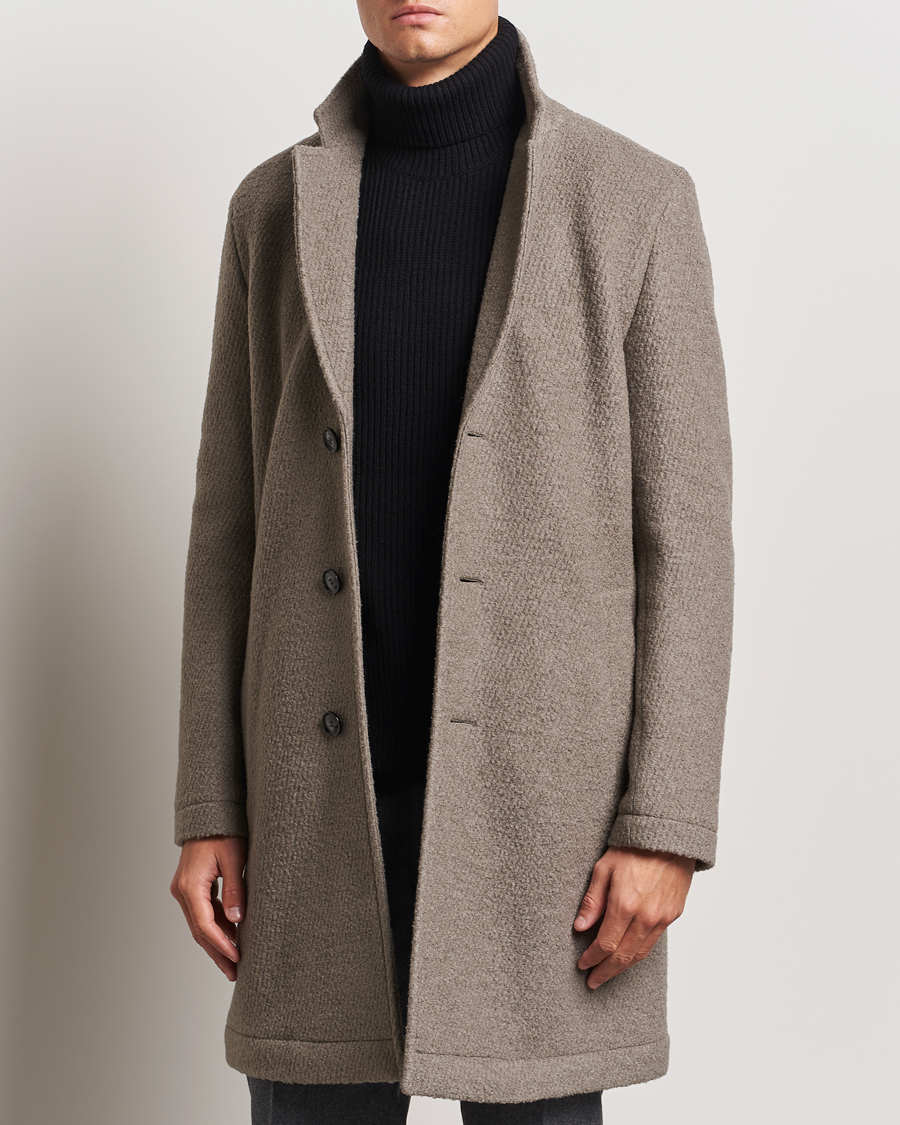 Homme | Manteaux Et Vestes | BOSS BLACK | Hyde Structured Wool Coat Dark Beige