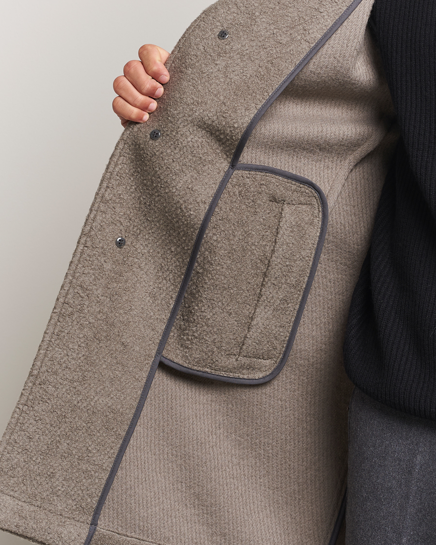 Homme | Manteaux Et Vestes | BOSS BLACK | Hyde Structured Wool Coat Dark Beige