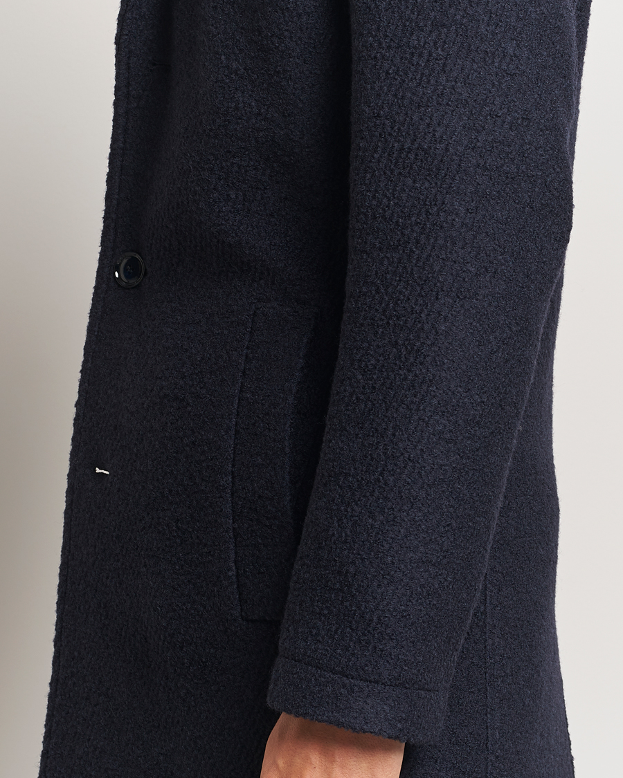 Homme | Manteaux Et Vestes | BOSS BLACK | Hyde Structured Wool Coat Dark Blue