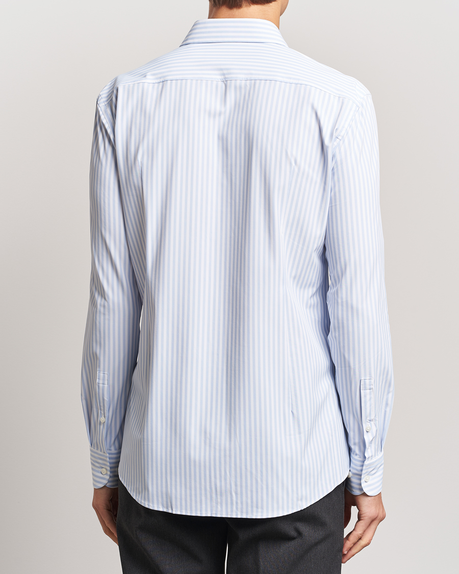 Homme | Chemises | BOSS BLACK | Hank Striped 4-Way Stretch Shirt Blue/White