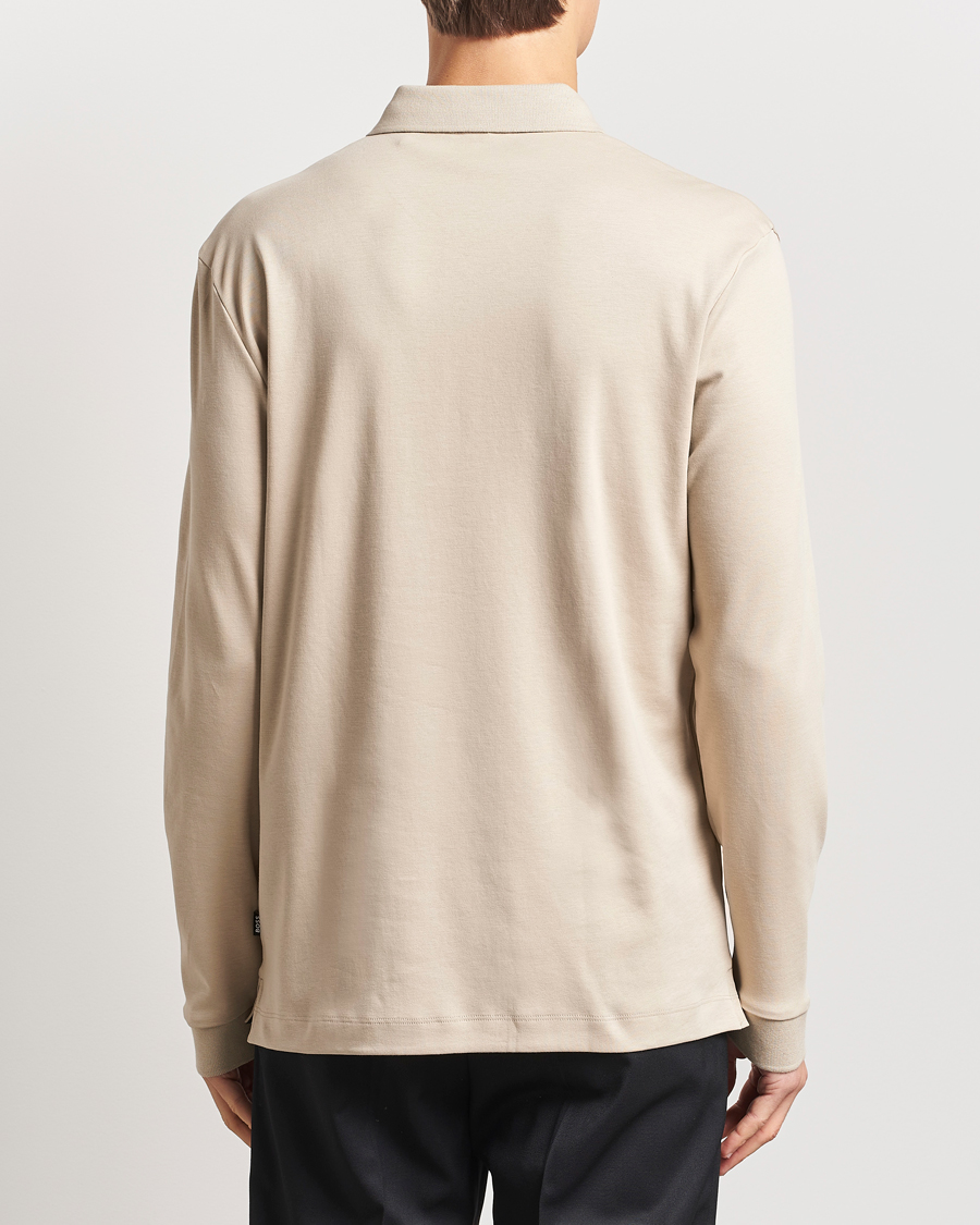 Homme | Pulls Et Tricots | BOSS BLACK | Pado Mercerized Long Sleeve Polo Light Beige
