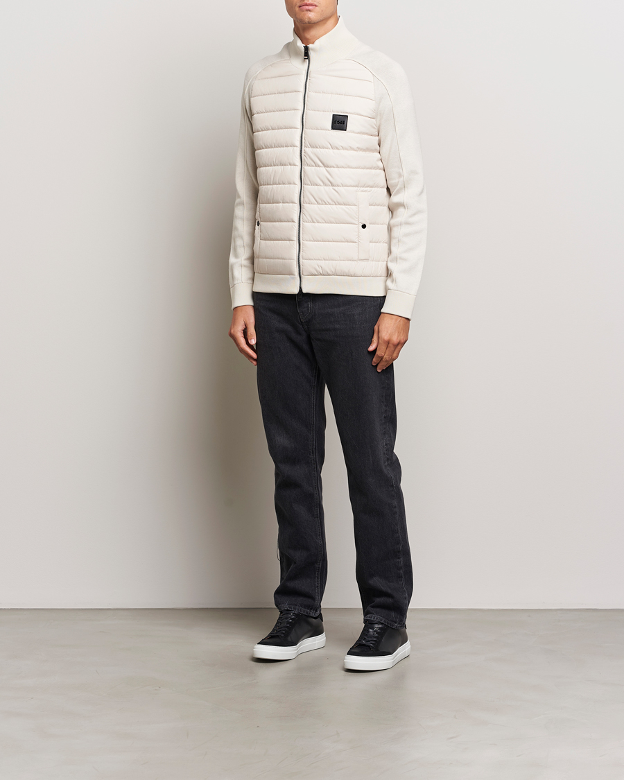 Homme | Manteaux Et Vestes | BOSS BLACK | Esfero Hybrid Full Zip Open White