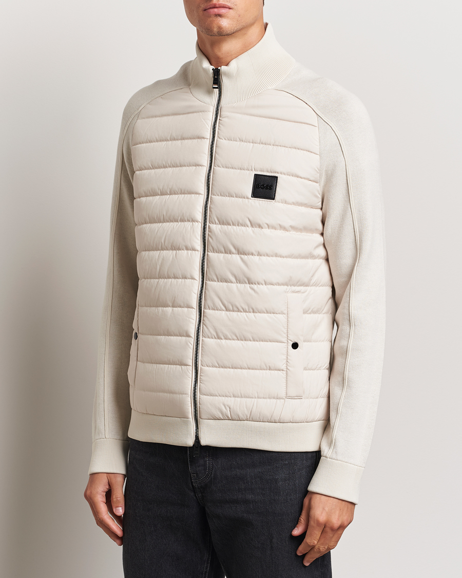 Homme | Manteaux Et Vestes | BOSS BLACK | Esfero Hybrid Full Zip Open White