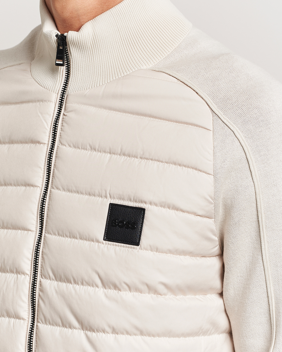 Homme | Manteaux Et Vestes | BOSS BLACK | Esfero Hybrid Full Zip Open White