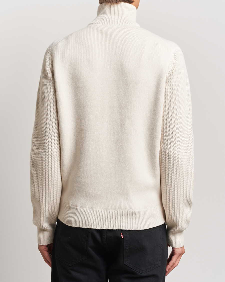 Homme | Pulls Et Tricots | BOSS BLACK | Emeraviglio Wool/Cotton Full Zip Open White