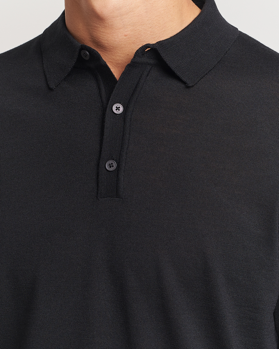 Homme | Pulls Et Tricots | BOSS BLACK | Lancione Merino Knitted Polo Black