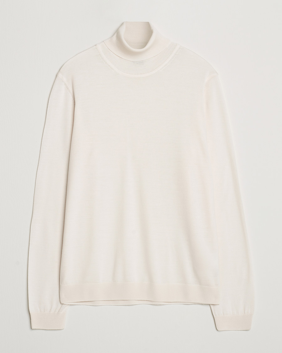 Homme | Pulls Et Tricots | BOSS BLACK | Musso Merino Knitted Polo Open White