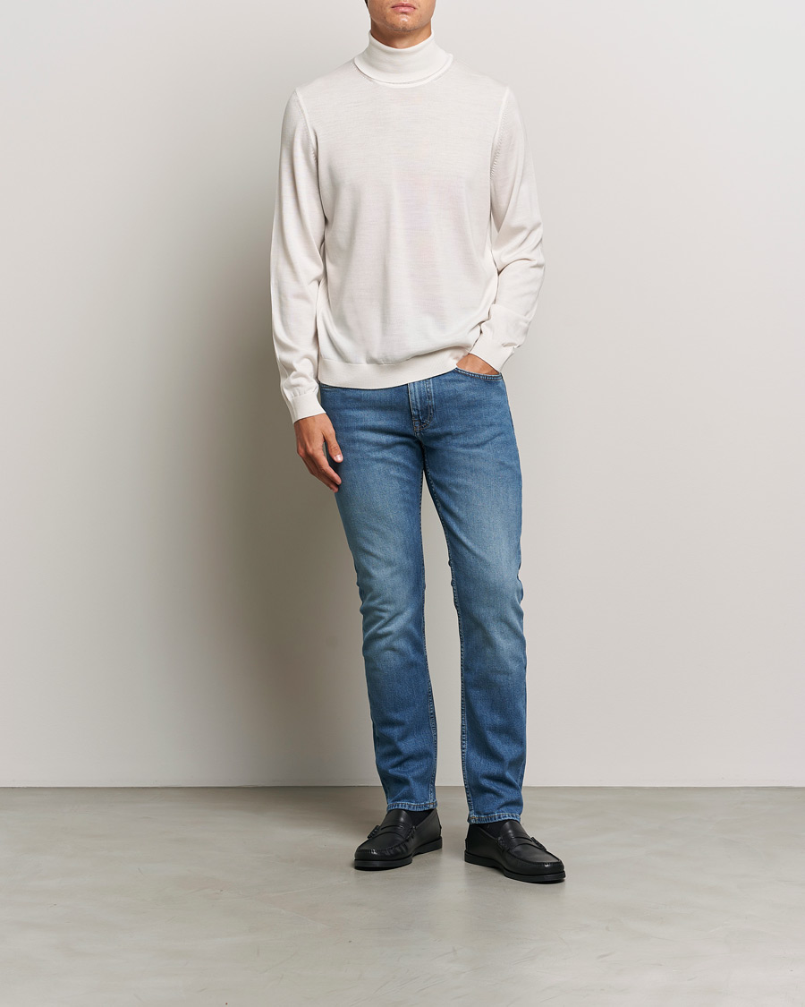 Homme | Pulls Et Tricots | BOSS BLACK | Musso Merino Knitted Polo Open White