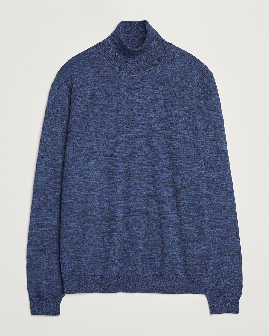 Homme | Pulls Et Tricots | BOSS BLACK | Musso Merino Knitted Polo Bright Blue