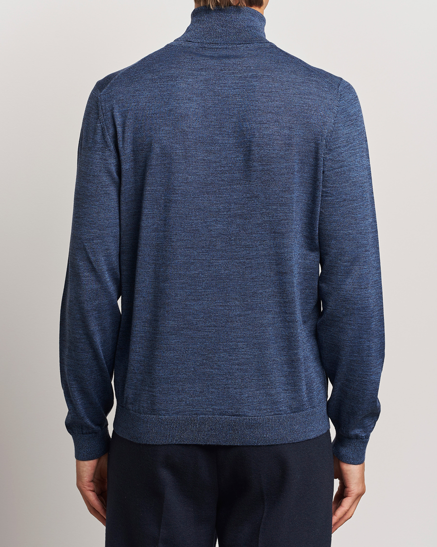 Homme | Pulls Et Tricots | BOSS BLACK | Musso Merino Knitted Polo Bright Blue