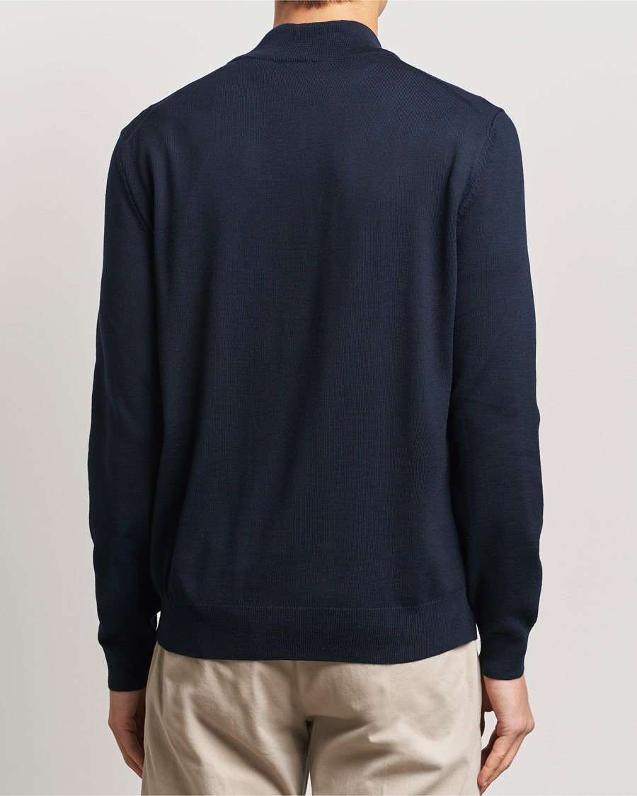 Homme | Pulls Et Tricots | BOSS BLACK | Ebenji Merino Knitted Half Zip Dark Blue