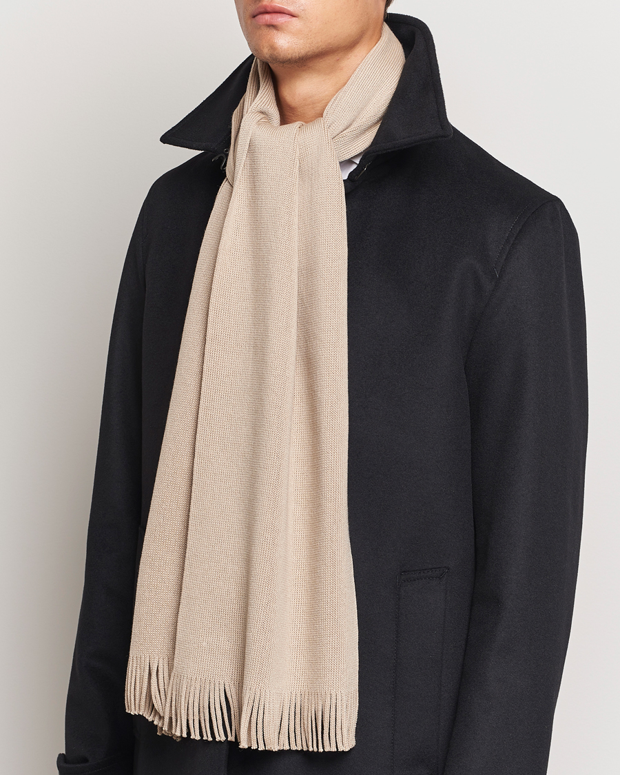 Homme | BOSS BLACK Albas Wool Scarf Light Beige | BOSS BLACK | Albas Wool Scarf Light Beige