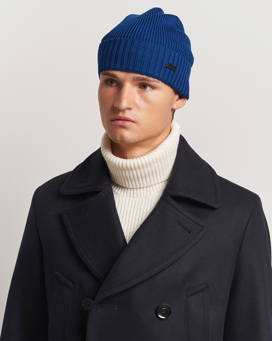 Homme | BOSS BLACK Fati Wool Beanie Open Blue | BOSS BLACK | Fati Wool Beanie Open Blue