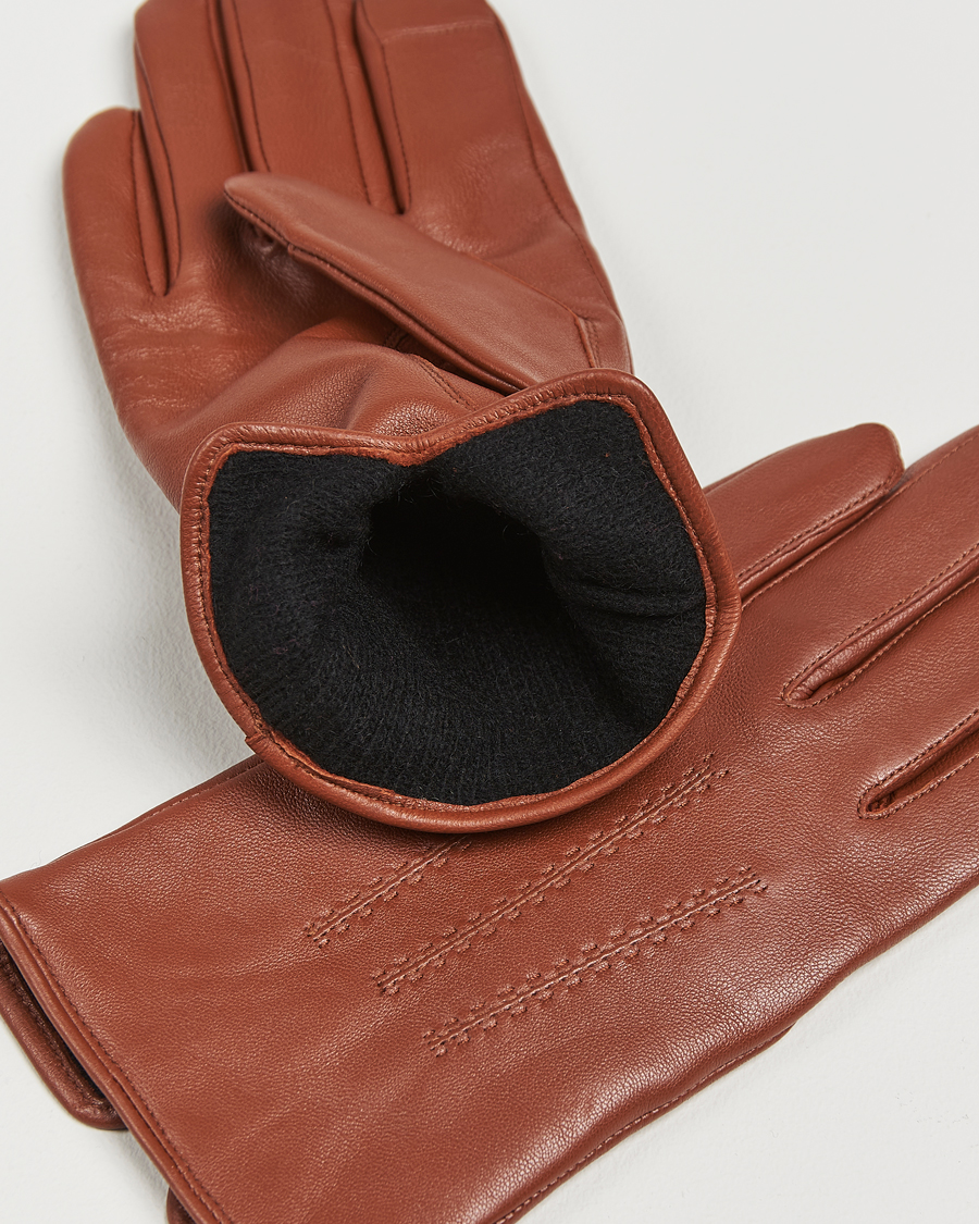Homme | BOSS BLACK Hainz Leather Gloves Medium Brown | BOSS BLACK | Hainz Leather Gloves Medium Brown