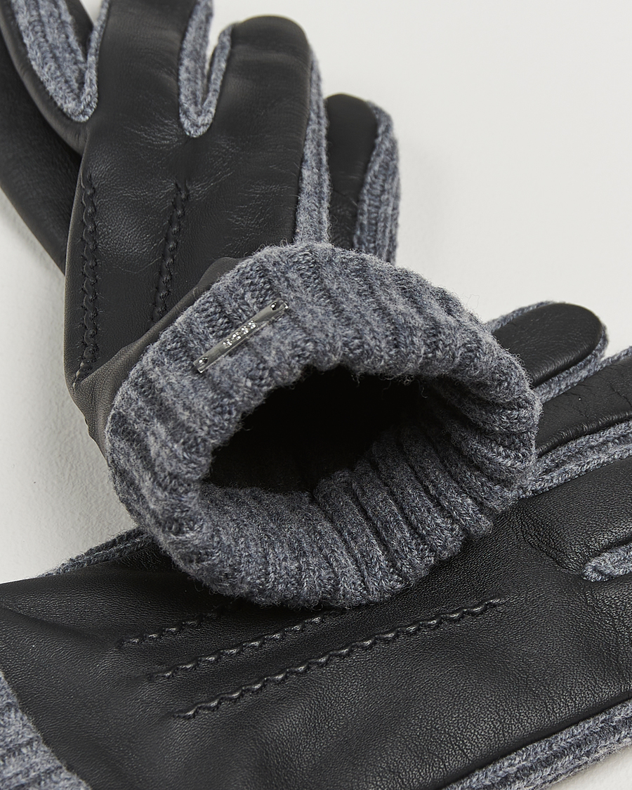 Homme | BOSS BLACK Hyden Leather Gloves Black | BOSS BLACK | Hyden Leather Gloves Black