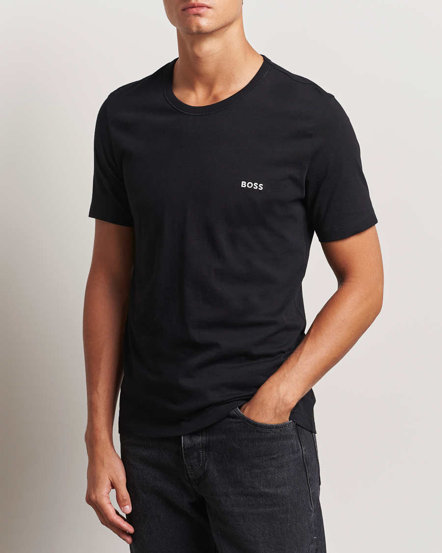 Homme | T-shirts | BOSS BLACK | 3-Pack Crew Neck T-Shirt Beige/Black/Green