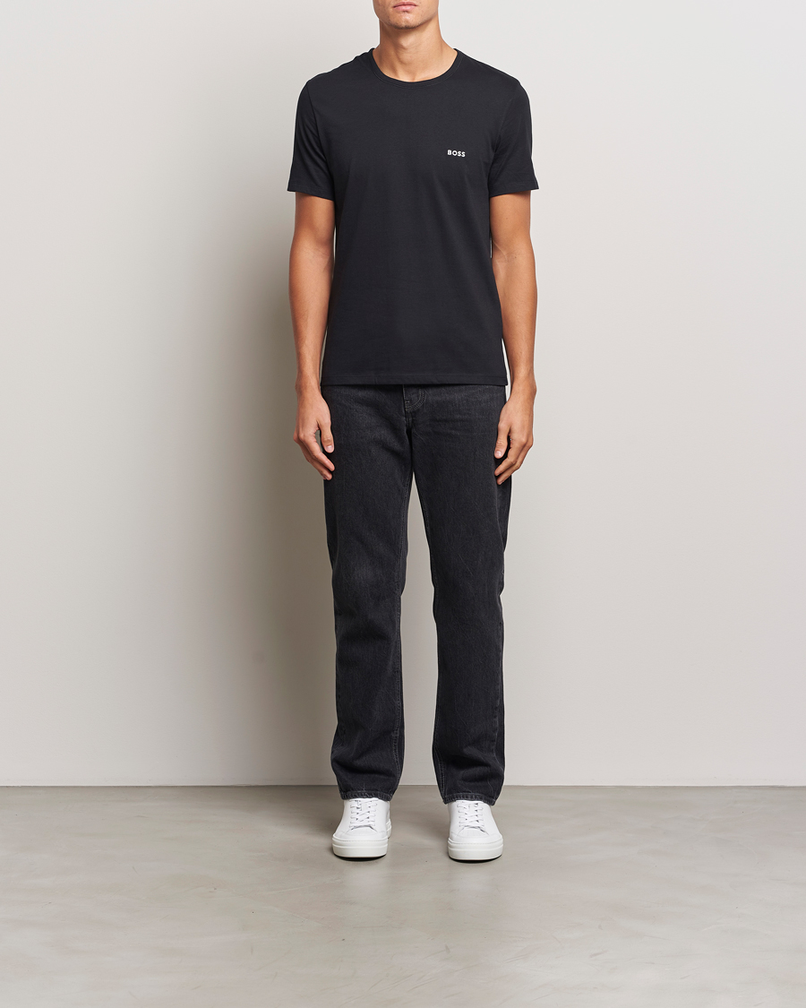 Homme | T-shirts | BOSS BLACK | 3-Pack Crew Neck T-Shirt Black/Navy/Green