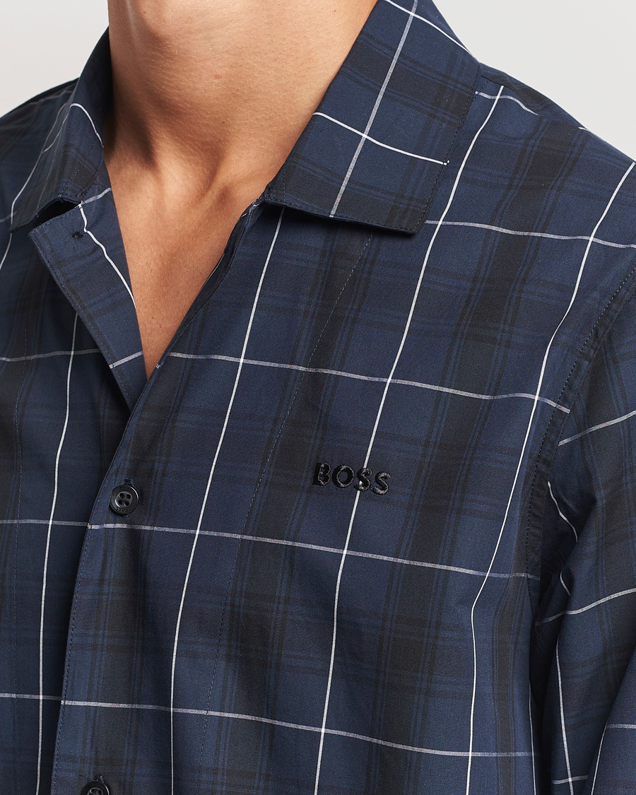 Homme | Peignoirs Et Pyjamas | BOSS BLACK | Urban Checked Pyjama Set Dark Blue