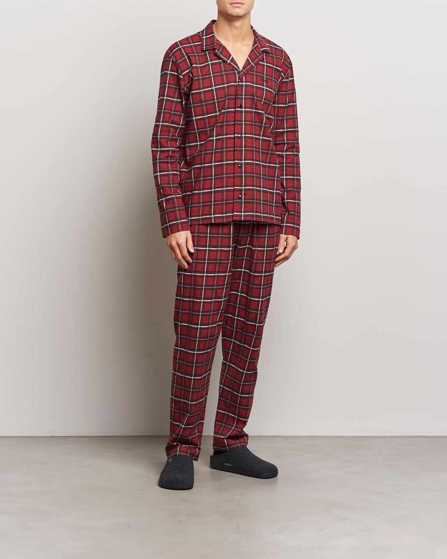 Homme | Peignoirs Et Pyjamas | BOSS BLACK | Holiday Checked Pyjama Set Dark Red