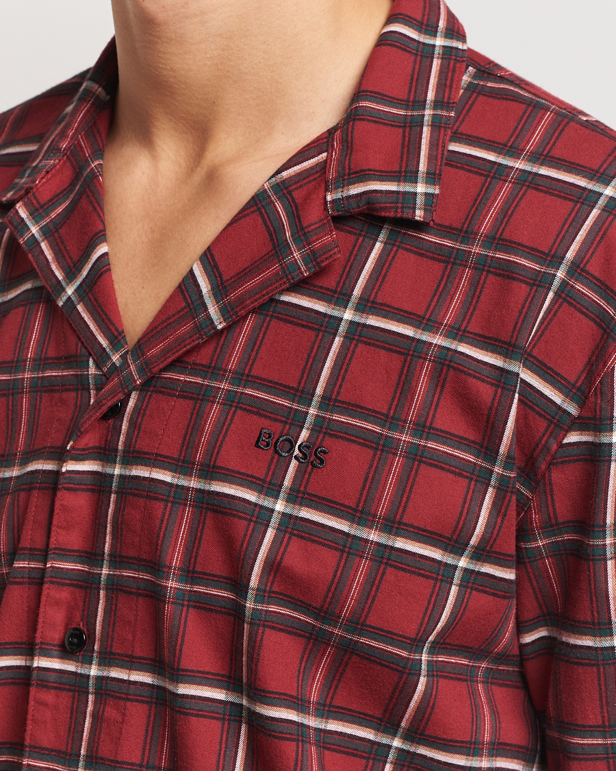 Homme | Peignoirs Et Pyjamas | BOSS BLACK | Holiday Checked Pyjama Set Dark Red