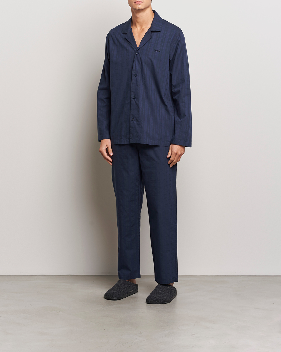 Homme | Peignoirs Et Pyjamas | BOSS BLACK | Premium Pyjama Set Dark Blue