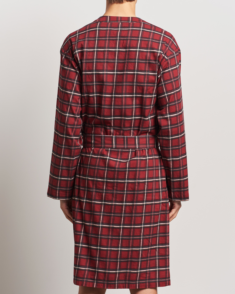 Homme | Peignoirs Et Pyjamas | BOSS BLACK | Holiday Checked Robe Dark Red