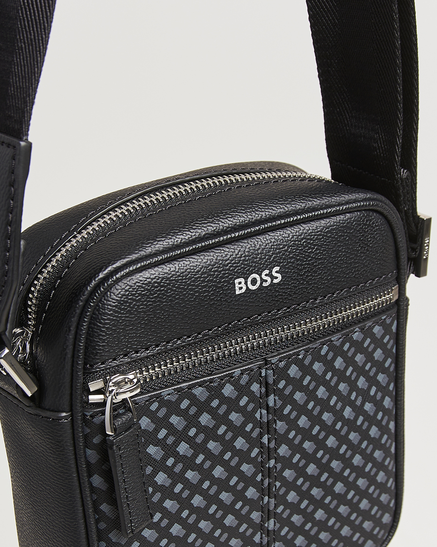 Homme | BOSS BLACK Zair Monogram Shoulder Bag Black | BOSS BLACK | Zair Monogram Shoulder Bag Black
