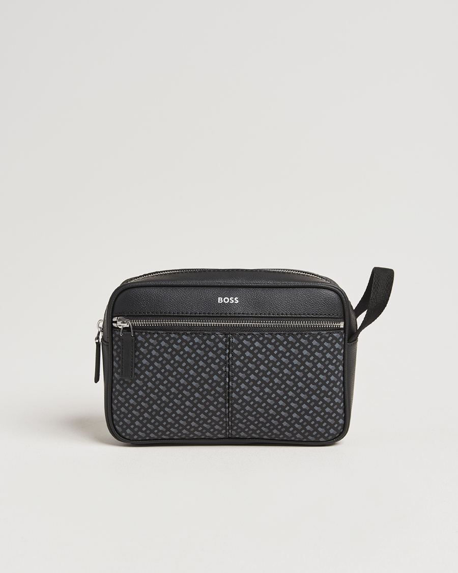 Homme | BOSS BLACK Zair Monogram Washbag Black | BOSS BLACK | Zair Monogram Washbag Black