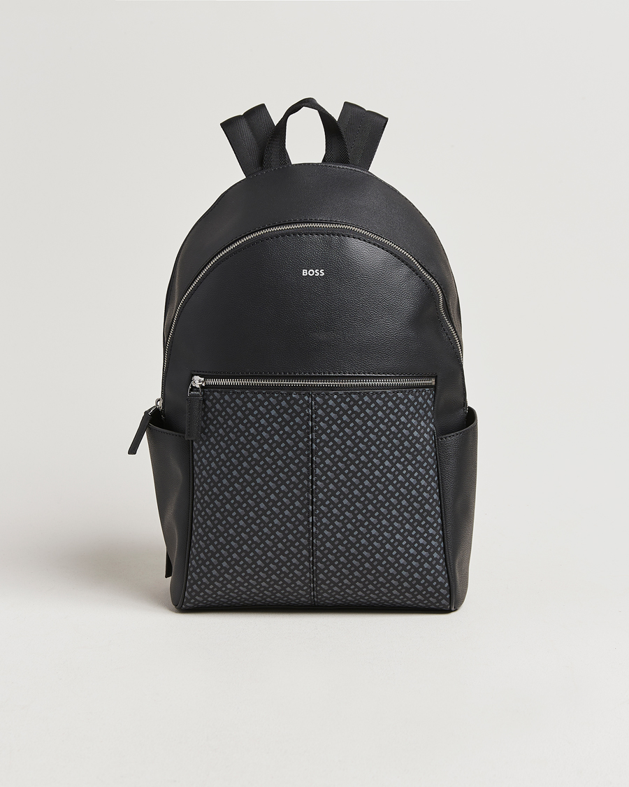 Homme | BOSS BLACK Zair Monogram Backpack Black | BOSS BLACK | Zair Monogram Backpack Black