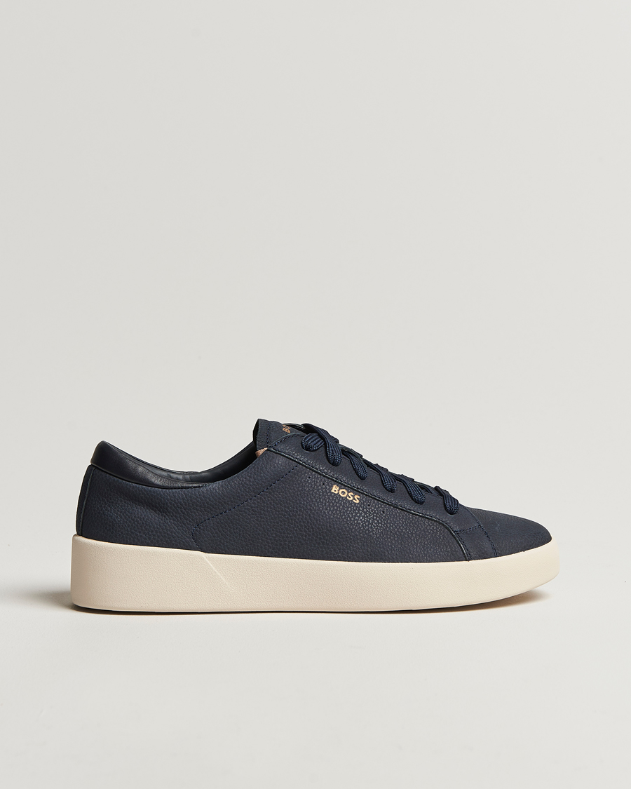 Homme | BOSS BLACK Belwar Leather Sneaker Dark Blue | BOSS BLACK | Belwar Leather Sneaker Dark Blue