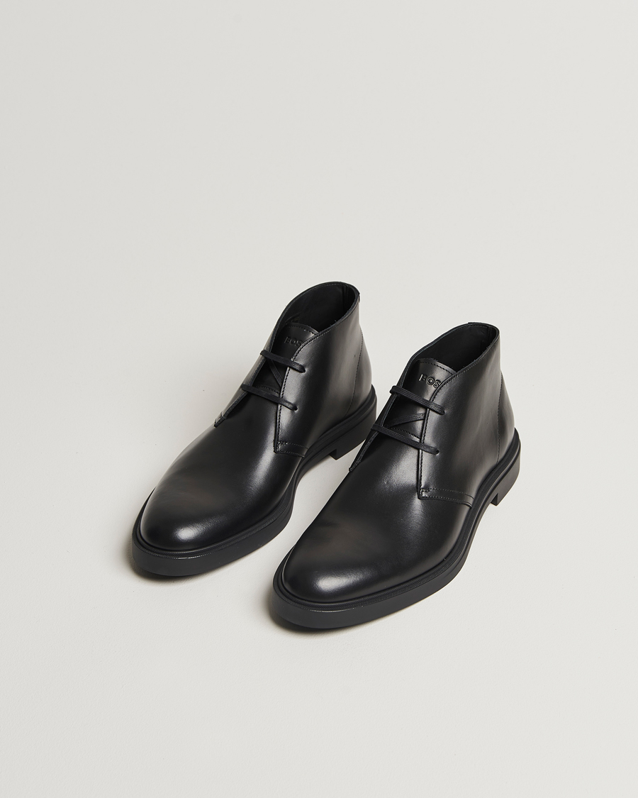 Homme | BOSS BLACK Calev Leather Chukka Boot Black | BOSS BLACK | Calev Leather Chukka Boot Black