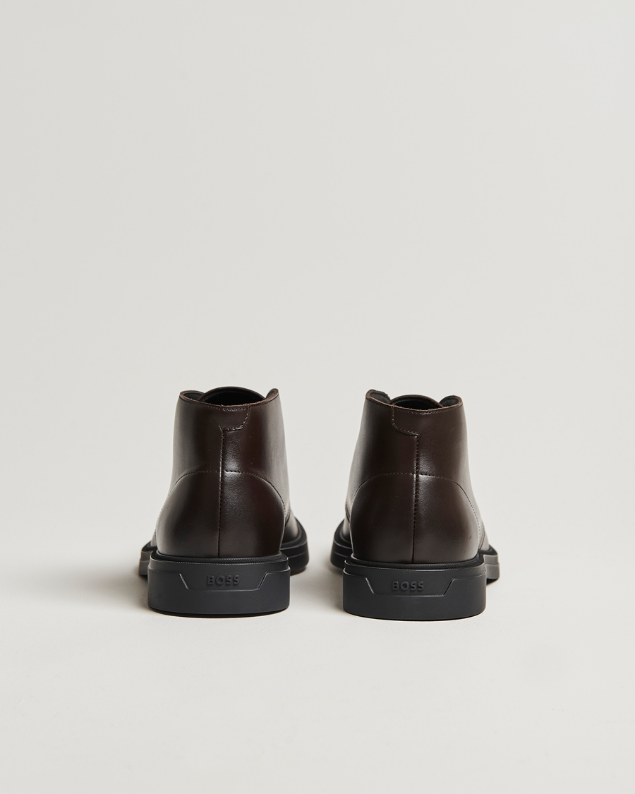 Homme | BOSS BLACK Calev Leather Chukka Boot Dark Brown | BOSS BLACK | Calev Leather Chukka Boot Dark Brown