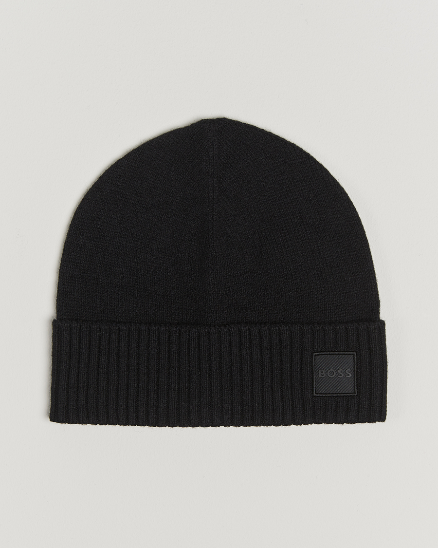 Homme | BOSS ORANGE Akaio Logo Beanie Black | BOSS ORANGE | Akaio Logo Beanie Black