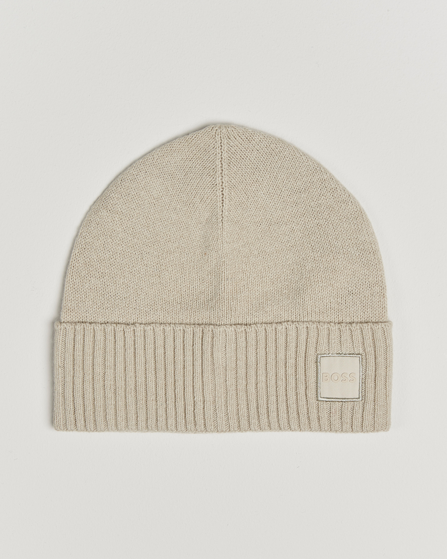 Homme | BOSS ORANGE Akaio Logo Beanie Light Beige | BOSS ORANGE | Akaio Logo Beanie Light Beige