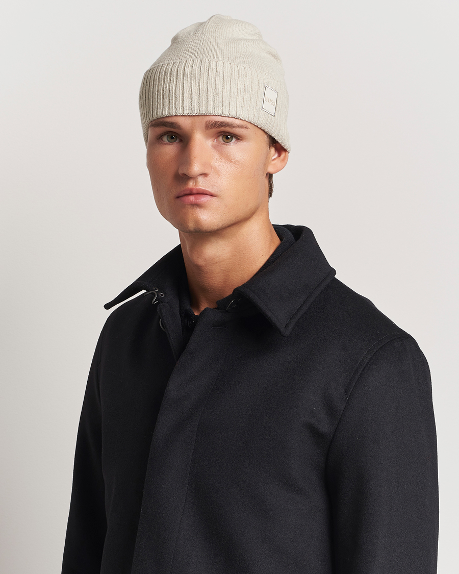Homme | BOSS ORANGE Akaio Logo Beanie Light Beige | BOSS ORANGE | Akaio Logo Beanie Light Beige