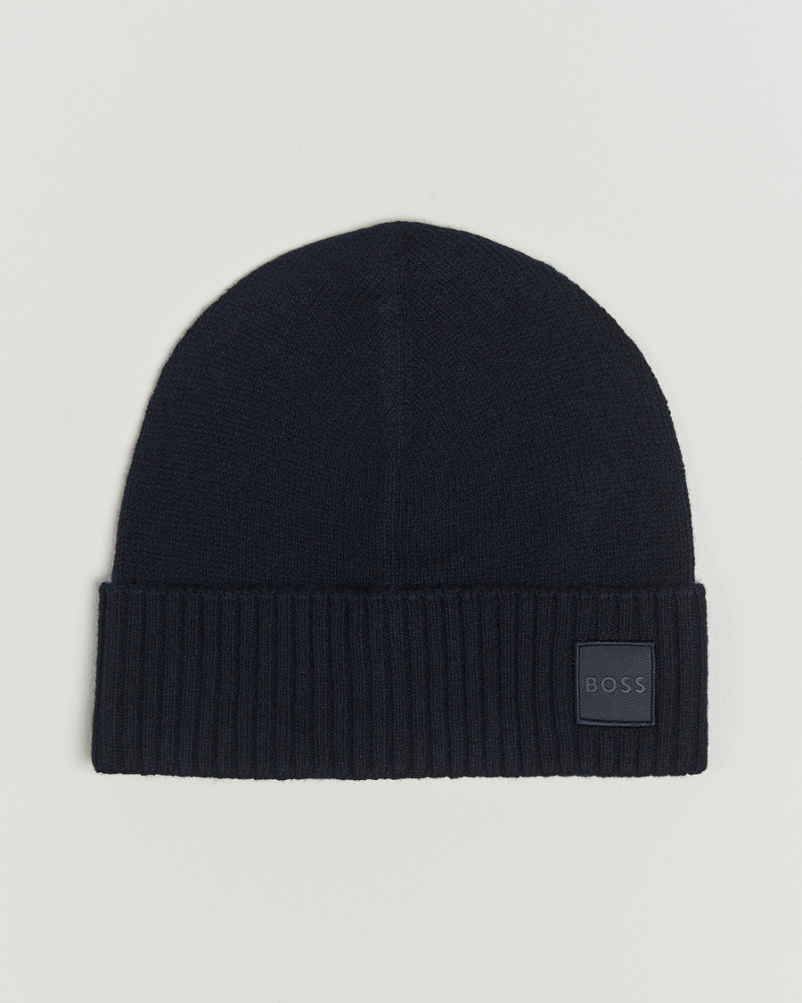 Homme | BOSS ORANGE Akaio Logo Beanie Dark Blue | BOSS ORANGE | Akaio Logo Beanie Dark Blue
