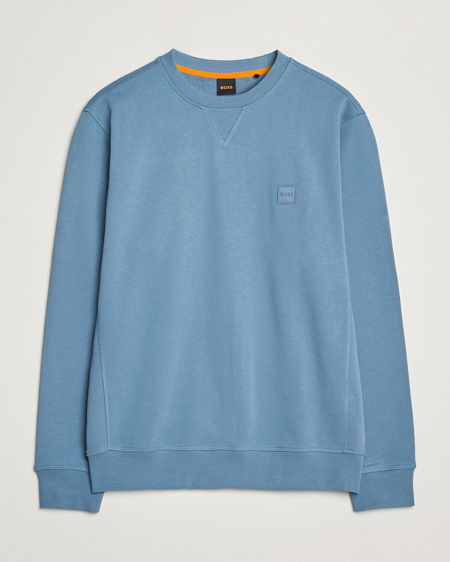 Homme | Pulls Et Tricots | BOSS ORANGE | Westart Logo Sweatshirt Open Blue