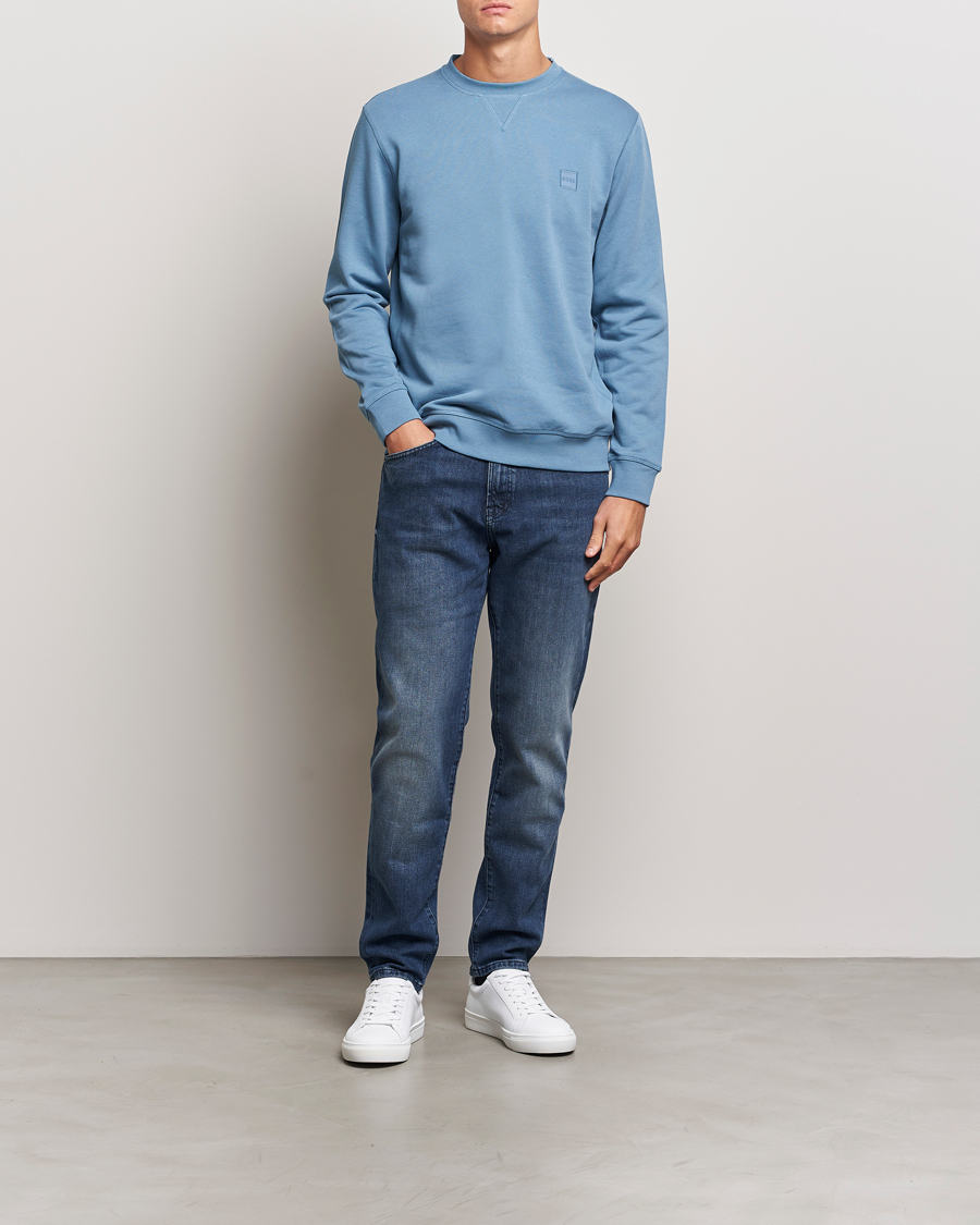 Homme | Pulls Et Tricots | BOSS ORANGE | Westart Logo Sweatshirt Open Blue