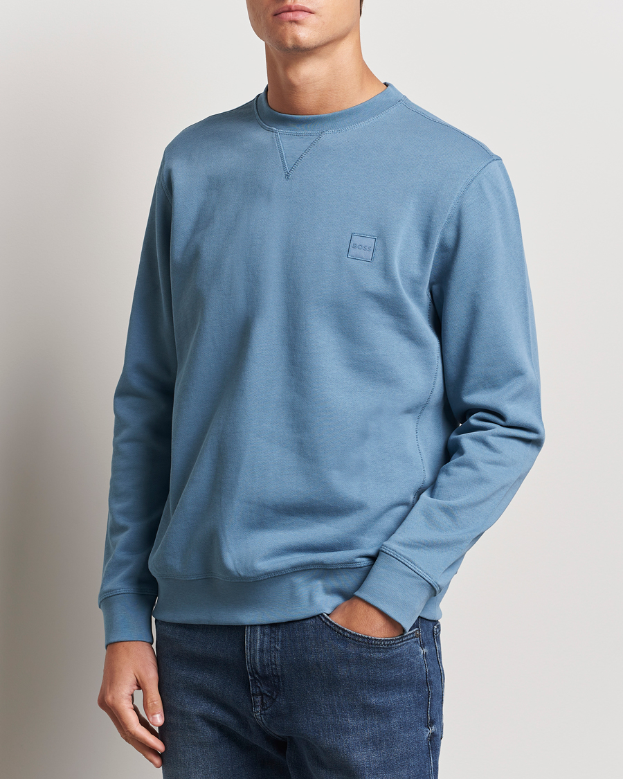 Homme | Pulls Et Tricots | BOSS ORANGE | Westart Logo Sweatshirt Open Blue