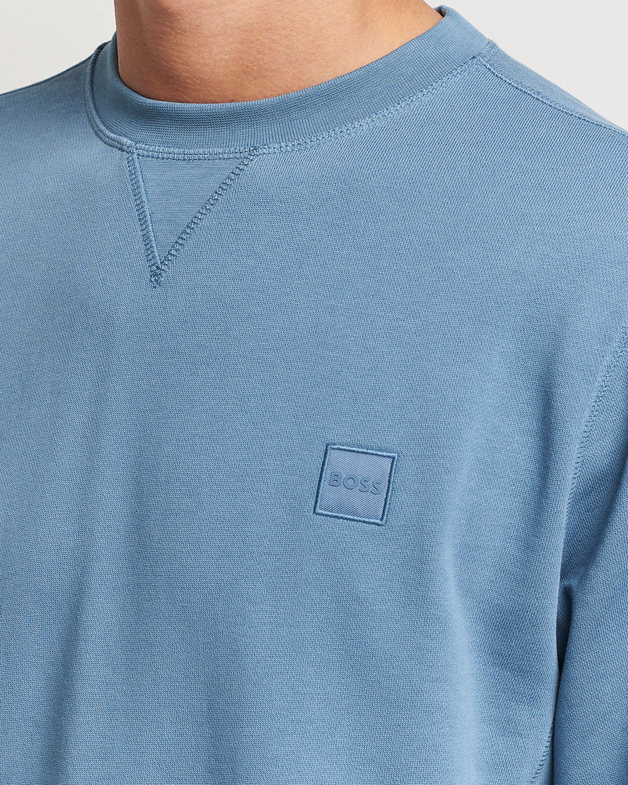 Homme | Pulls Et Tricots | BOSS ORANGE | Westart Logo Sweatshirt Open Blue
