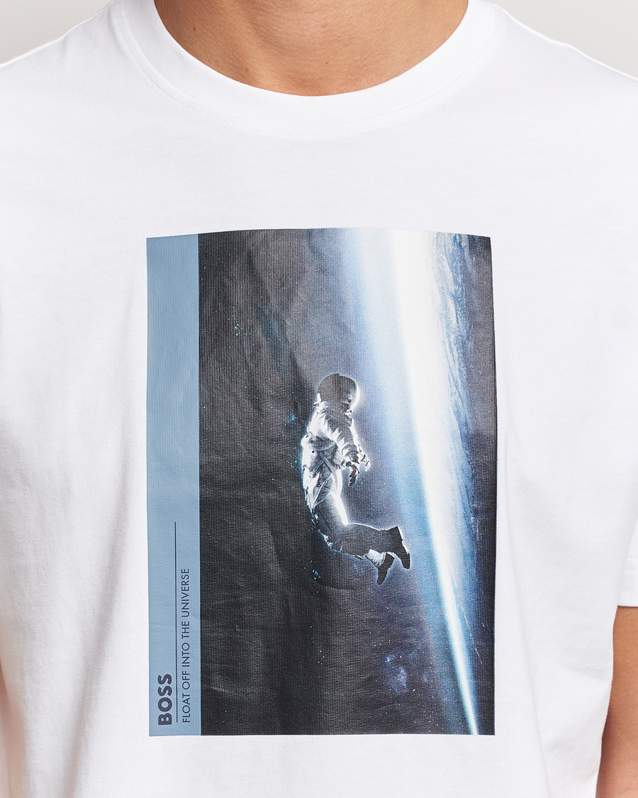 Homme | T-shirts | BOSS ORANGE | Printed Crew Neck T-Shirt White