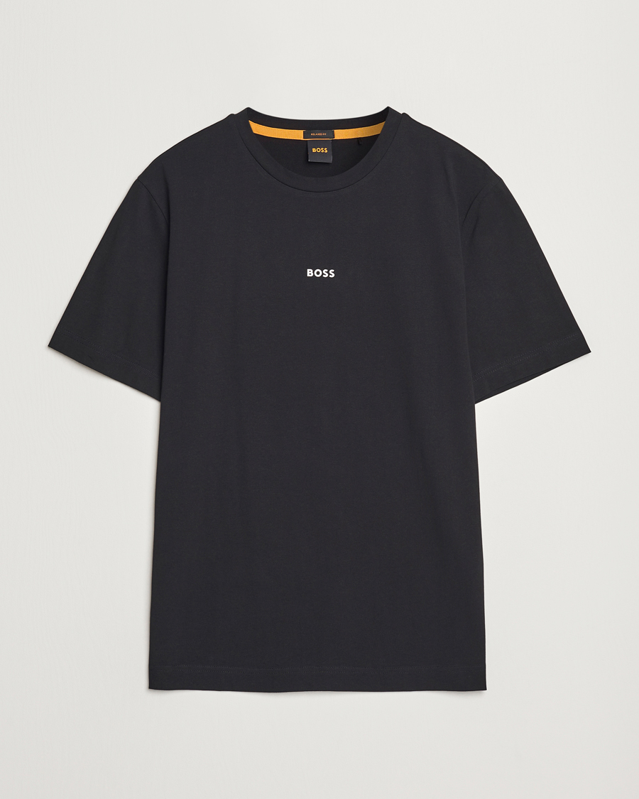 Homme | T-shirts | BOSS ORANGE | Tchup Logo Crew Neck T-Shirt Black