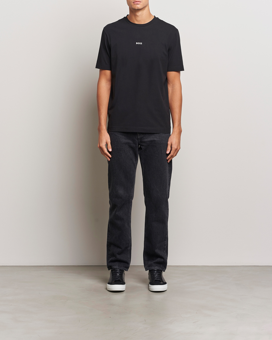 Homme | T-shirts | BOSS ORANGE | Tchup Logo Crew Neck T-Shirt Black