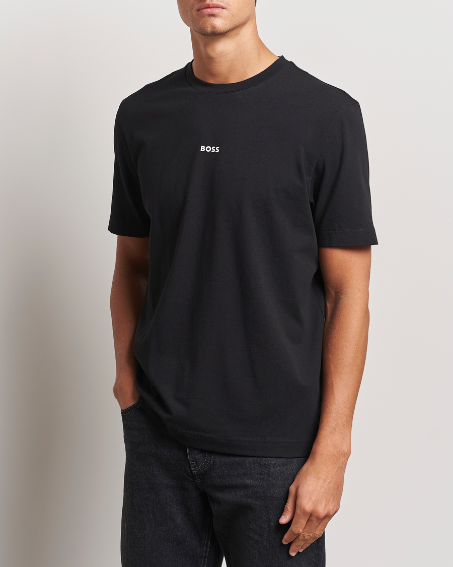 Homme | T-shirts | BOSS ORANGE | Tchup Logo Crew Neck T-Shirt Black