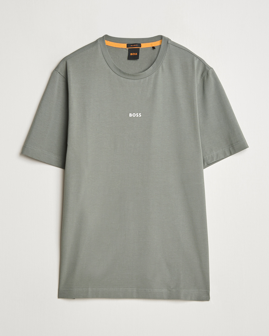 Homme | T-shirts | BOSS ORANGE | Tchup Logo Crew Neck T-Shirt Open Grey