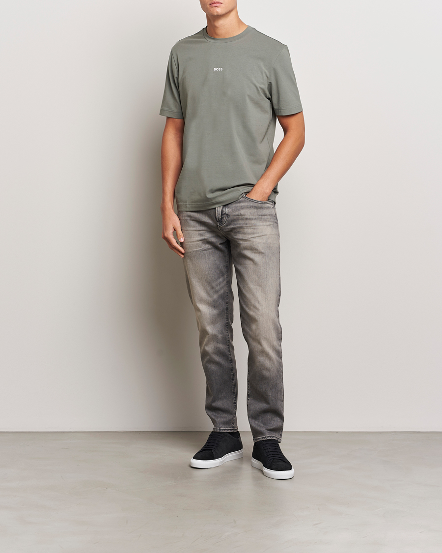 Homme | T-shirts | BOSS ORANGE | Tchup Logo Crew Neck T-Shirt Open Grey