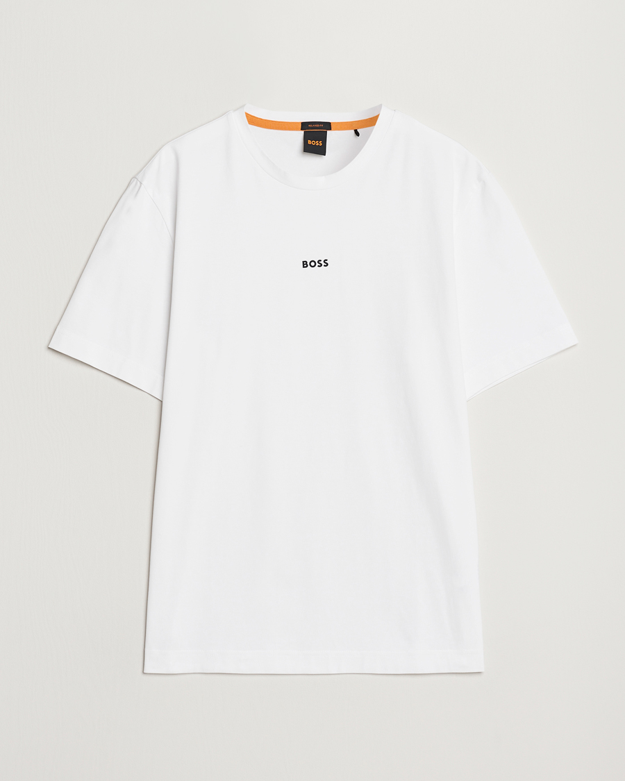 Homme | T-shirts | BOSS ORANGE | Tchup Logo Crew Neck T-Shirt White