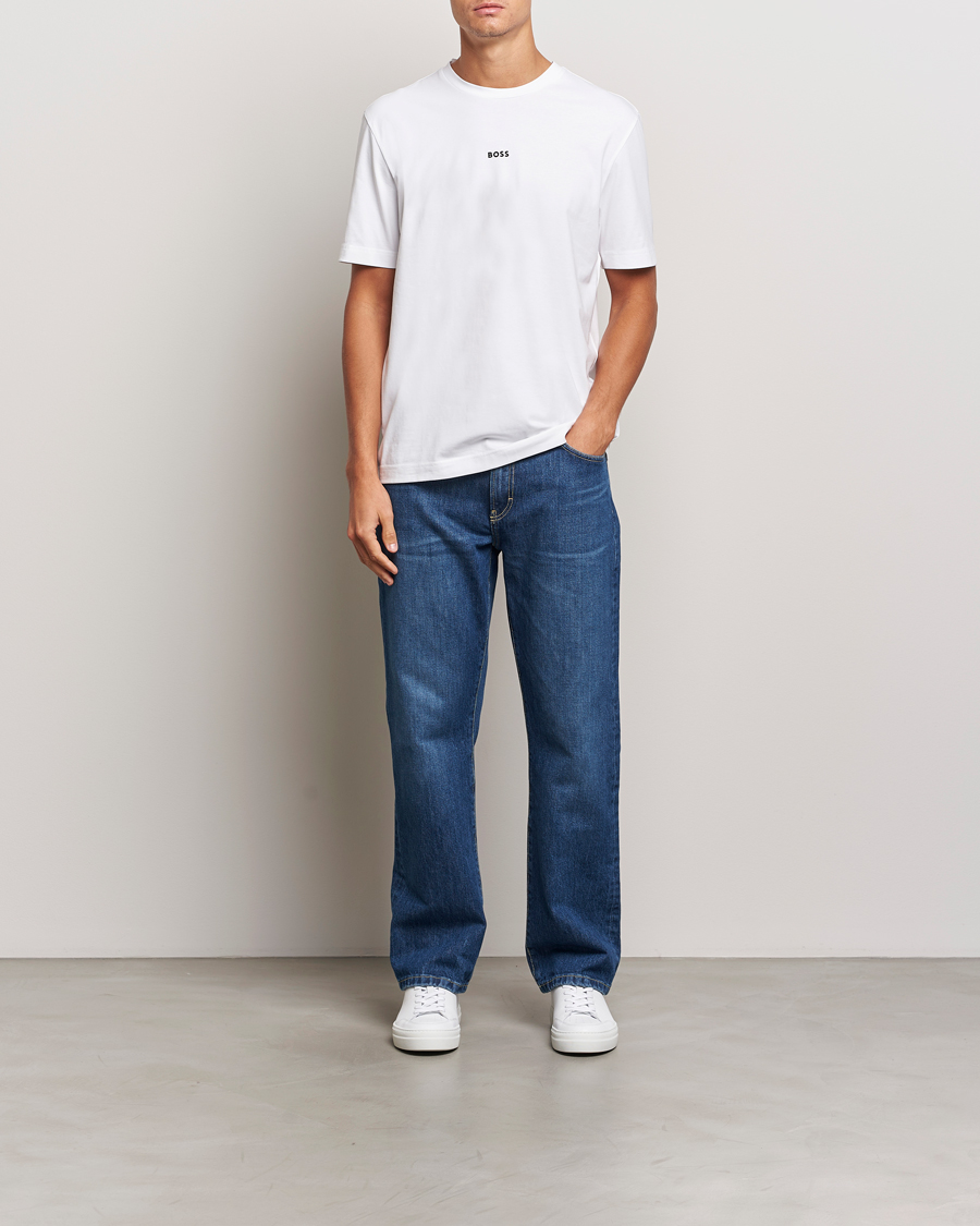 Homme | T-shirts | BOSS ORANGE | Tchup Logo Crew Neck T-Shirt White